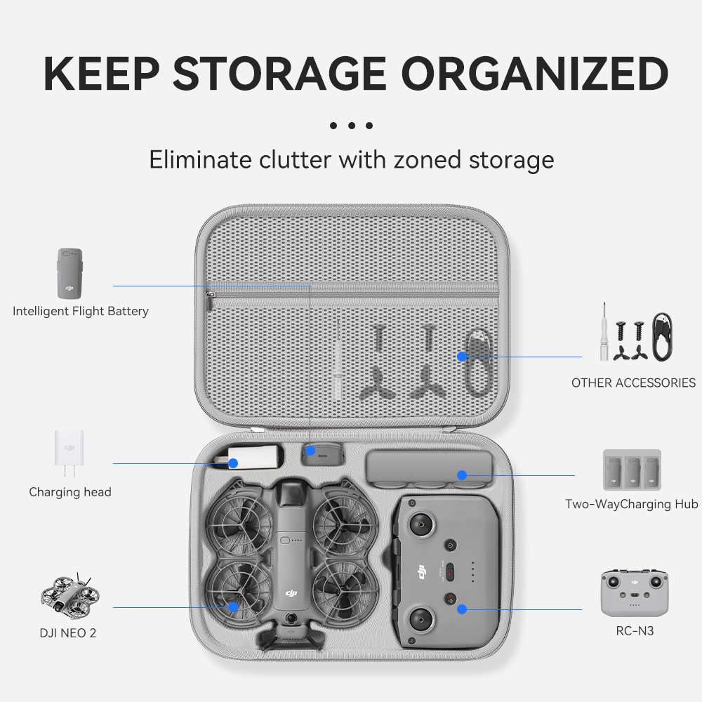 XFJI Travel Organizer Bag for  - đánh giá và giá Drone Carrying Bag