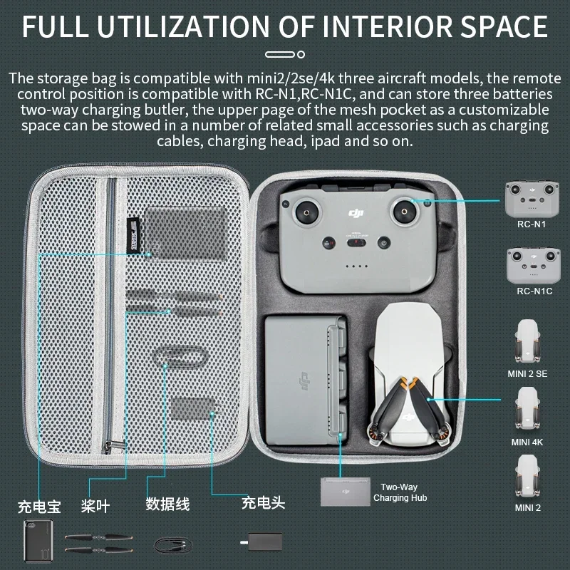 Mini 2 Shoulder Bag PU Portabl - đánh giá và giá Drone Carrying Bag