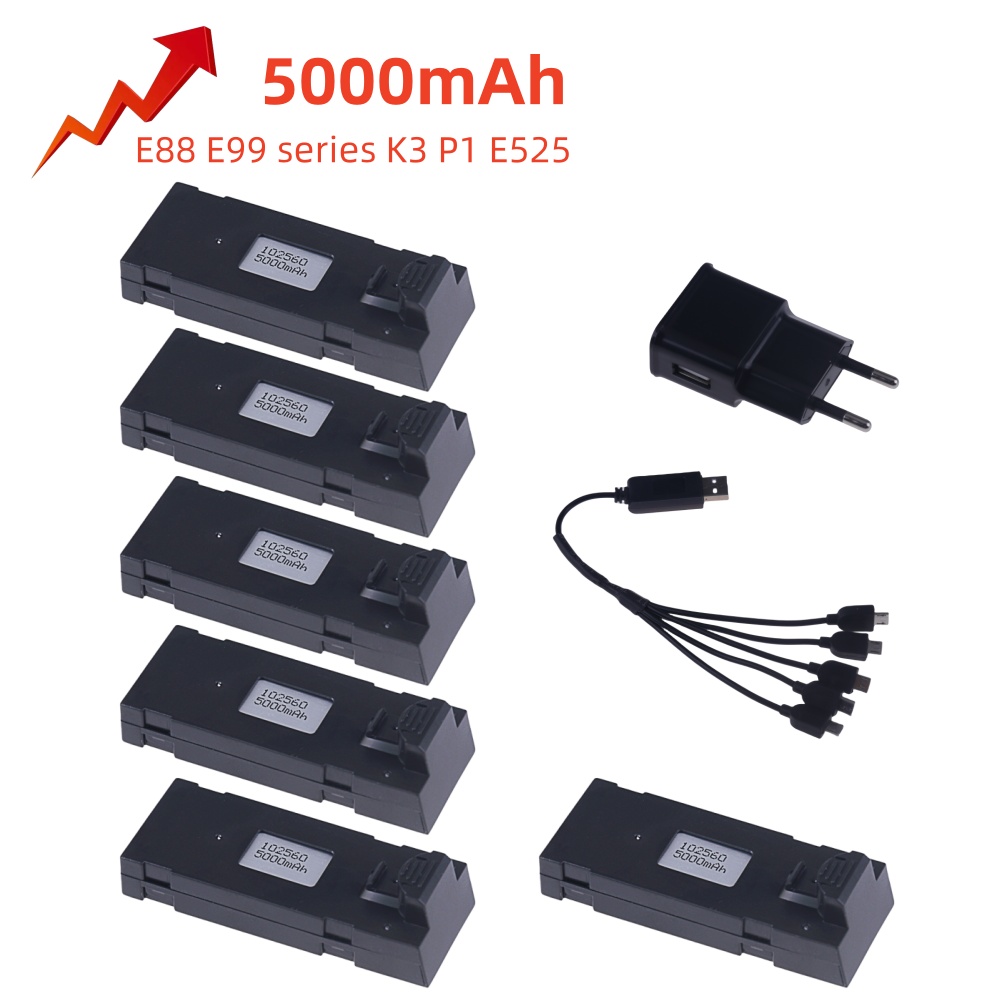 3.7V 5000Mah RC Drone Battery  - đánh giá và giá Drone Rc E88 Pro